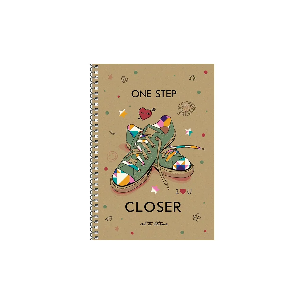 SHKOLYARYK Designový blok se spirálou A5, 96 listů, čtverečkovaný, mix motivů, 107020009