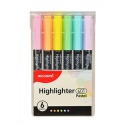 MONAMI Sada pastelových zvýrazňovačů 601, 1-4mm, klínový hrot, 6ks, 20632395060