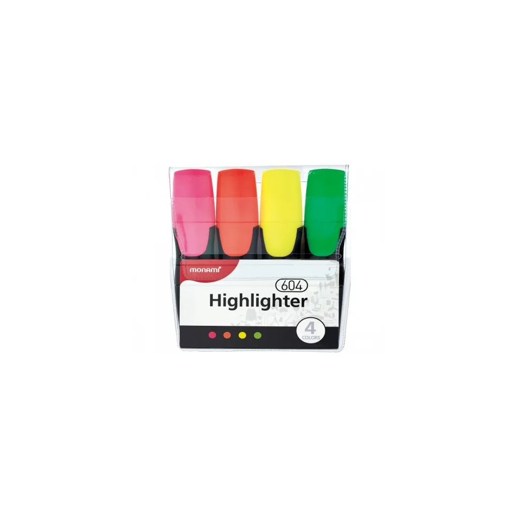 MONAMI Sada zvýrazňovačů 604, 1-6mm, 4ks, 2060067571