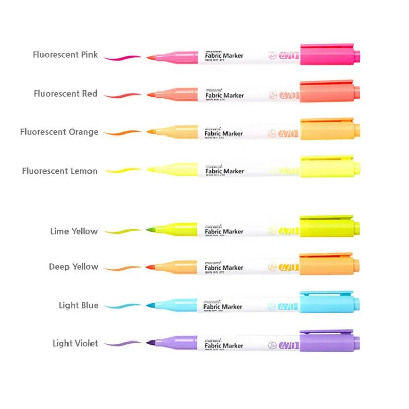 MONAMI® Sada popisovačov na textil FABRIC MARKER 470, Pastel 8ks, 20500055260 MONAMI® Sada popisovačov na textil FABRIC MARKER 470, Pastel 8ks, 20500055260