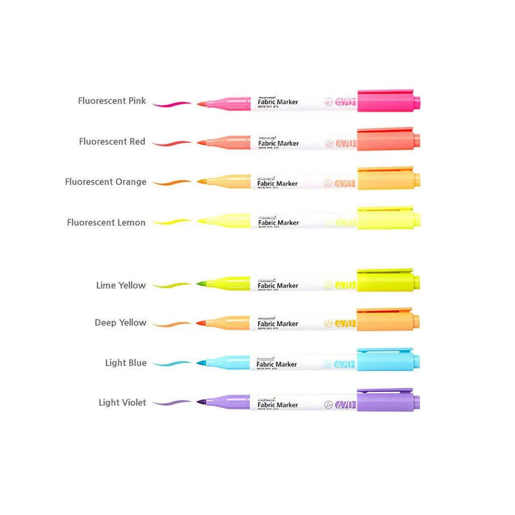 MONAMI® Sada popisovačov na textil FABRIC MARKER 470, Pastel 8ks, 20500055260