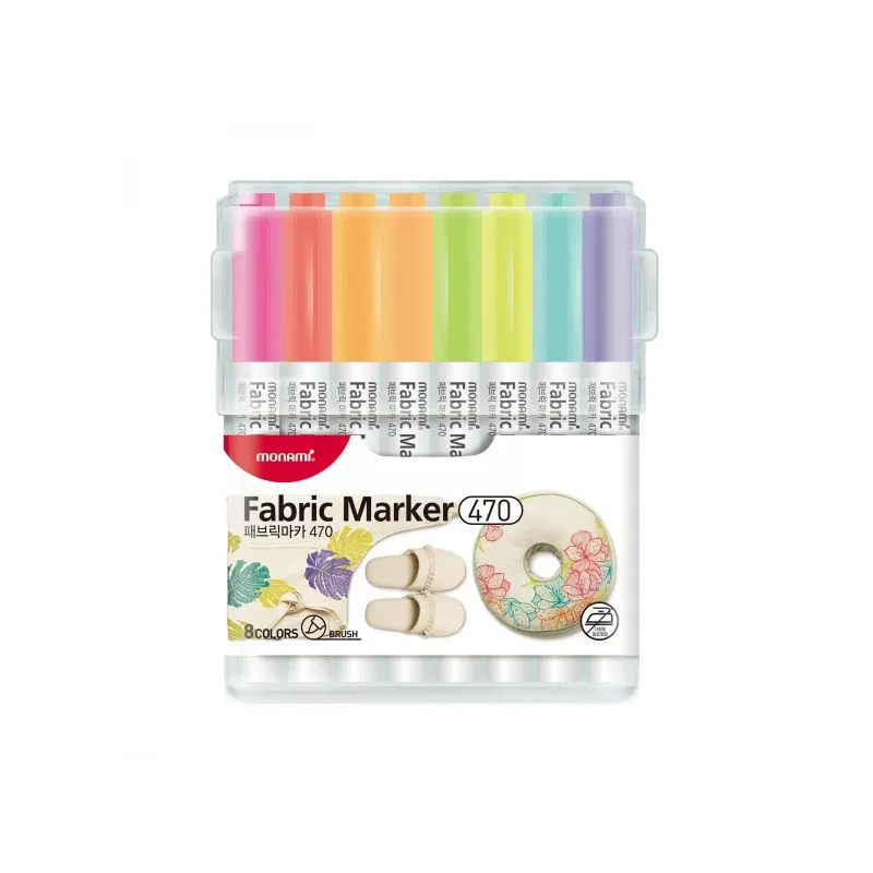 Sada popisovačov na textil Monami FABRIC MARKER 470, Pastel 8ks Sada popisovačov na textil Monami FABRIC MARKER 470, Pastel 8ks
