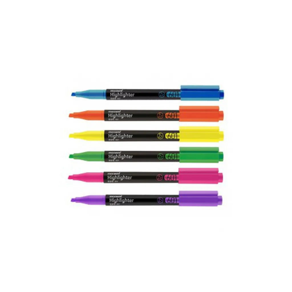 MONAMI Sada zvýrazňovačů 601, 1-4mm, klínový hrot, 4ks, 20600675700