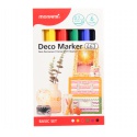 Sada akrylových popisovačov Monami Deco Marker 463 - sada BASIC SET, 6ks