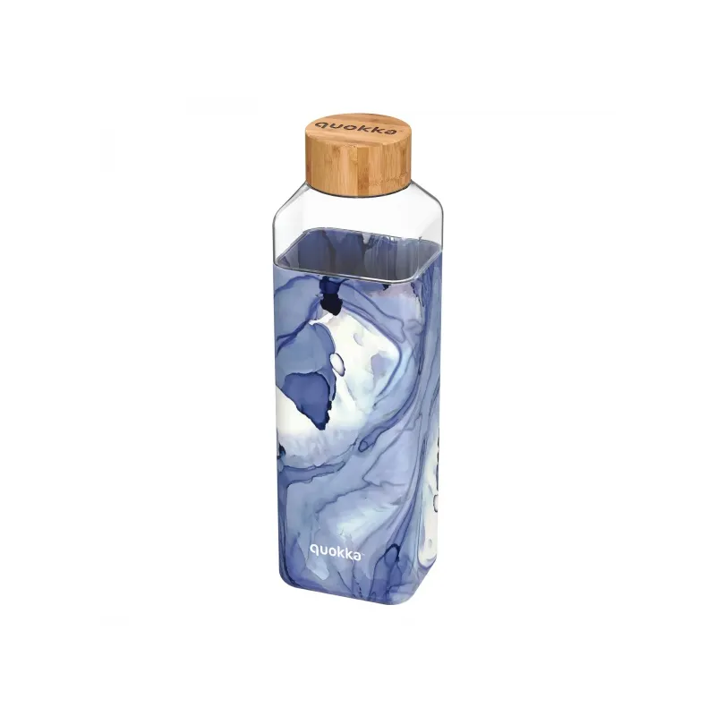 QUOKKA STORM Sklenená fľaša so silikónovým povrchom LIQUID, 700ml, 40021