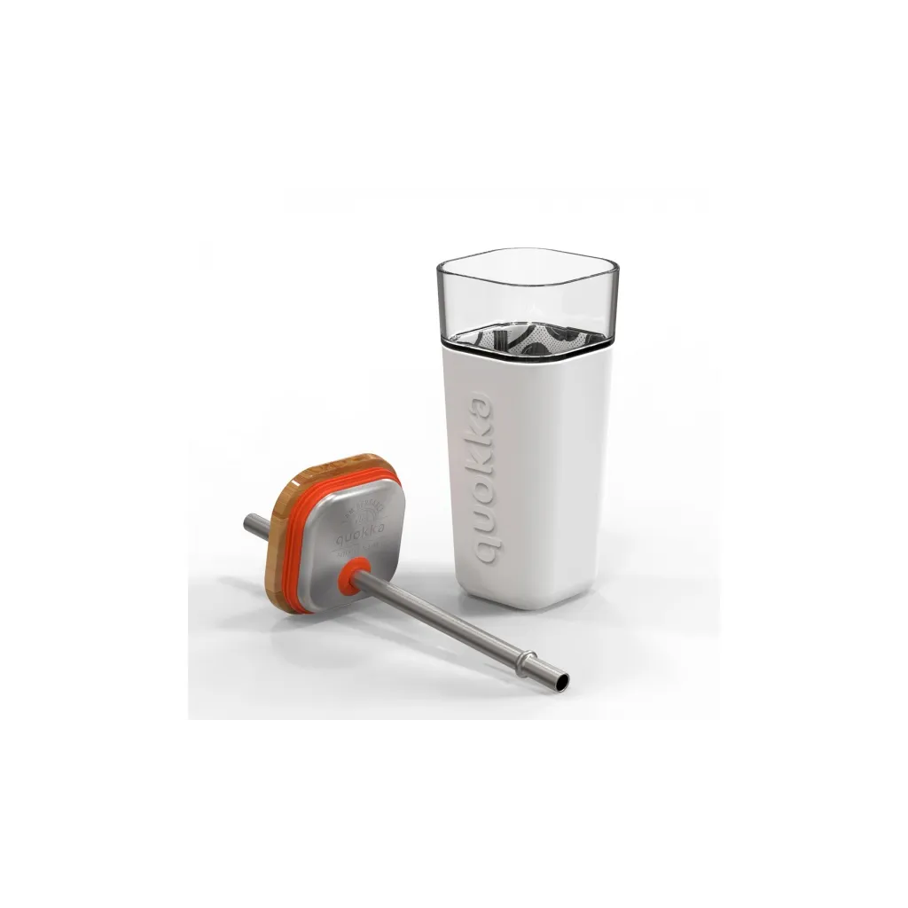 QUOKKA Cube, Skleněná sklenice se silikonovým povrchem GRAFFITI, 540ml, 40053