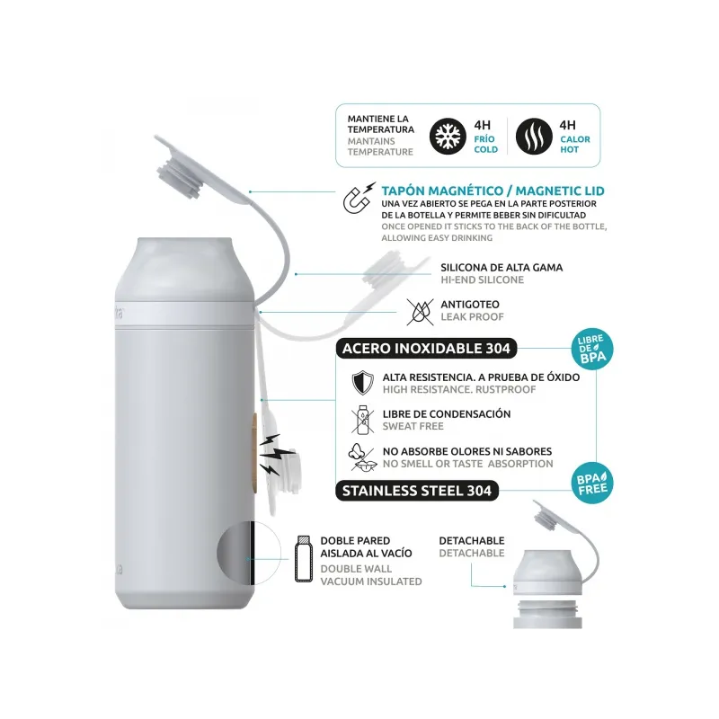 QUOKKA MINERAL STEEL Nerezová fľaša / termoska SEASONS, 335ml, 40302
