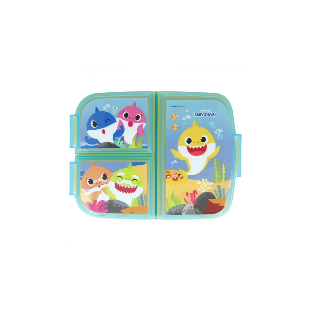 Delený plastový box na desiatu BABY SHARK, 13520