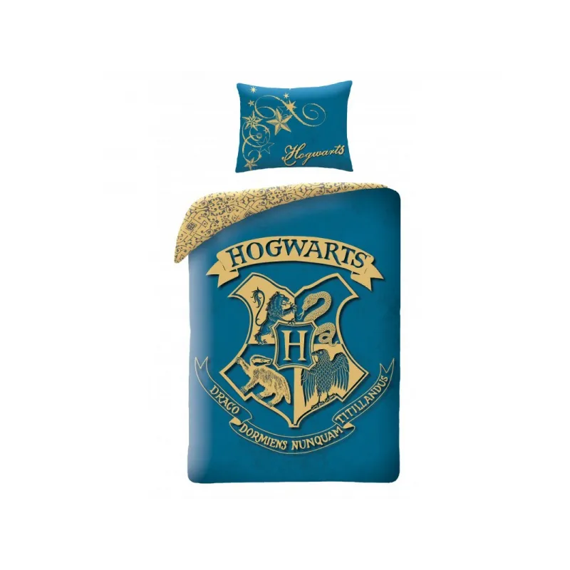 HALANTEX Oboustranné bavlněné povlečení HARRY POTTER, 140/200+70/90, HP-8089BL HALANTEX Oboustranné bavlněné povlečení HARRY POTTER, 140/200+70/90, HP-8089BL