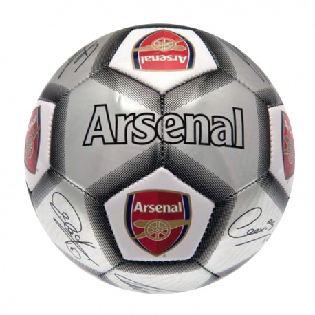 Futbalová lopta ARSENAL F.C. Silver Signature (veľkosť 5)