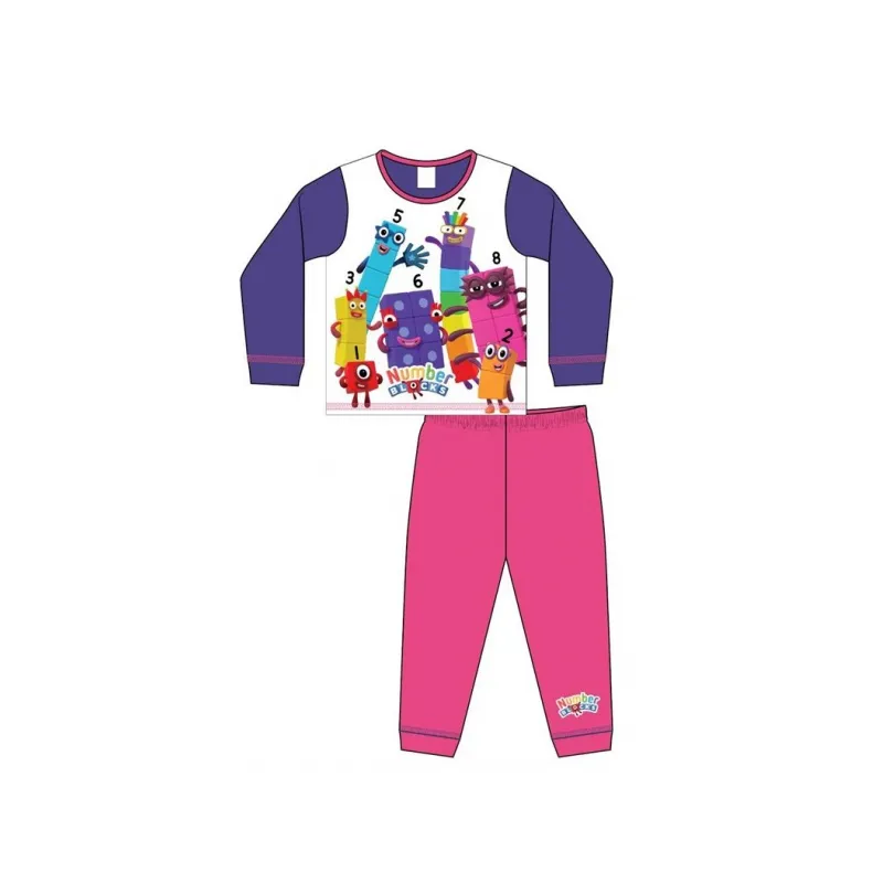 Dievčenské bavlnené pyžamo NUMBERBLOCKS Dievčenské bavlnené pyžamo NUMBERBLOCKS