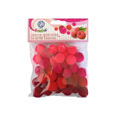 CREATIVO Plyšové POMPOM kuličky RASPBERRY BUSHES, 20mm, 335121021