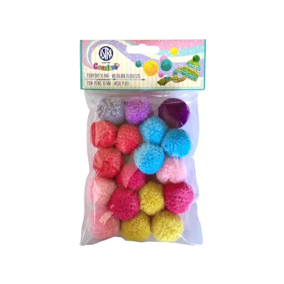 CREATIVO Plyšové POMPOM vlněné kuličky WOOL PUFFS, 30mm, 335121013
