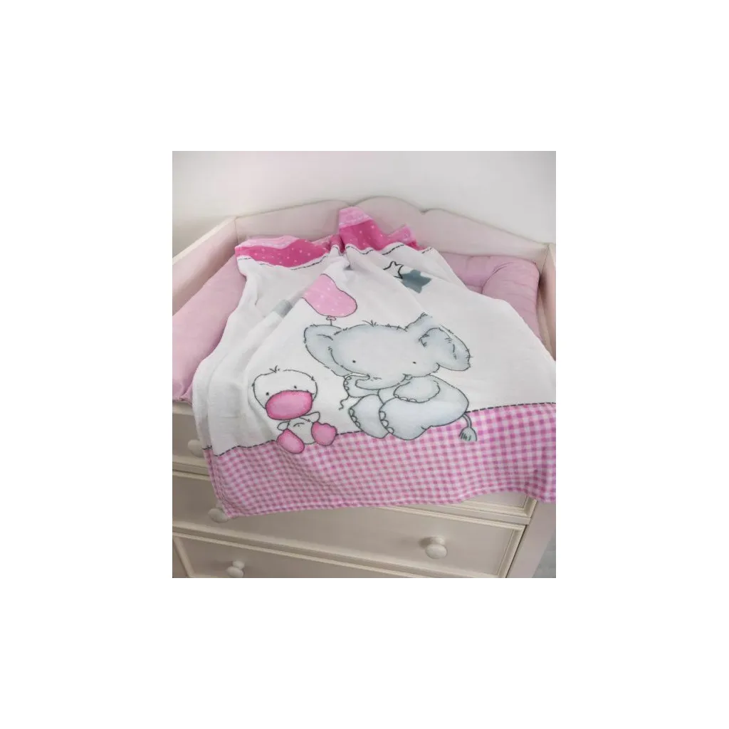 HERDING Baby supersoft flísová deka 75/110cm SLONÍK A KAČÁTKO