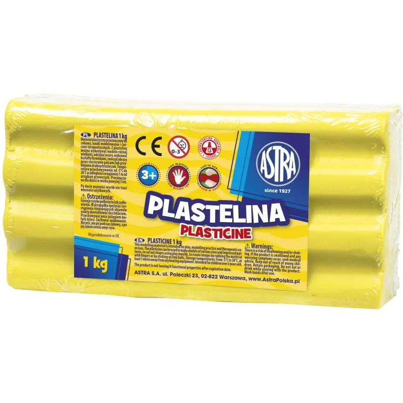 ASTRA Plastelína 1kg Citrónová žltá, 303111004 ASTRA Plastelína 1kg Citrónová žltá, 303111004