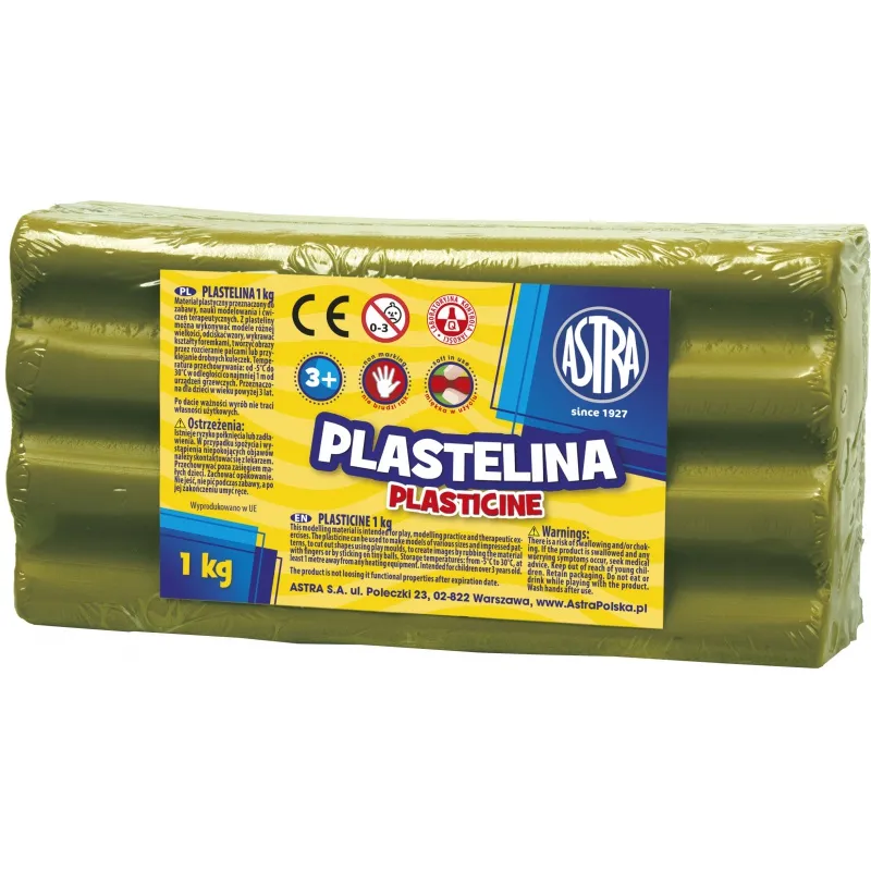 ASTRA Plastelína 1kg Olivová, 303111018 ASTRA Plastelína 1kg Olivová, 303111018