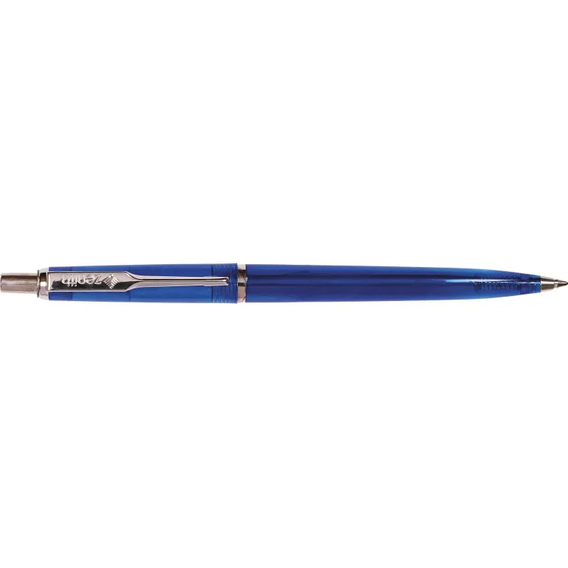 ZENITH Transparent, Kuličkové pero 0,8mm, modré, ergonomické, mix barev, 4051000