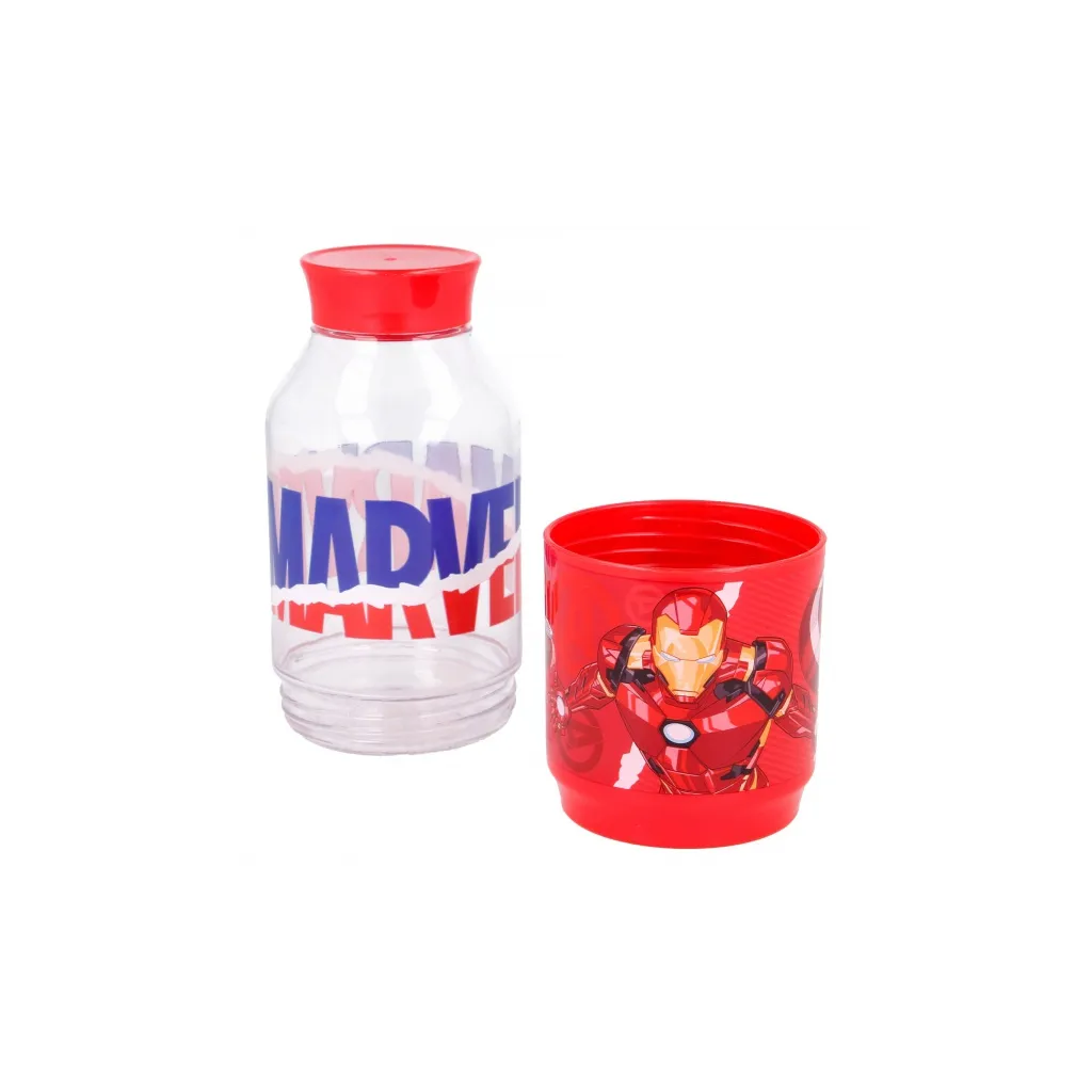 Plastová fľaša 2v1 AVENGERS Snack, 57737