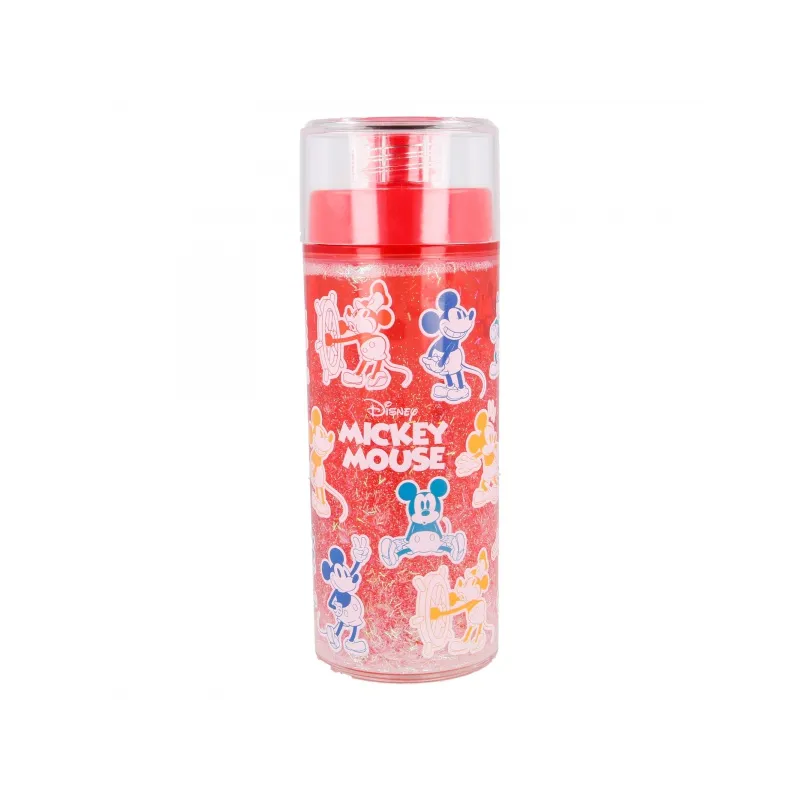 Plastová láhev s dvojitým pláštěm se třpytkami MICKEY MOUSE, 370ml, 60121