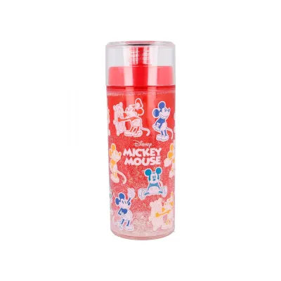 Plastová fľaša s dvojitým plášťom s trblietkami MICKEY MOUSE, 370ml, 60121 Plastová fľaša s dvojitým plášťom s trblietkami MICKEY MOUSE, 370ml, 60121