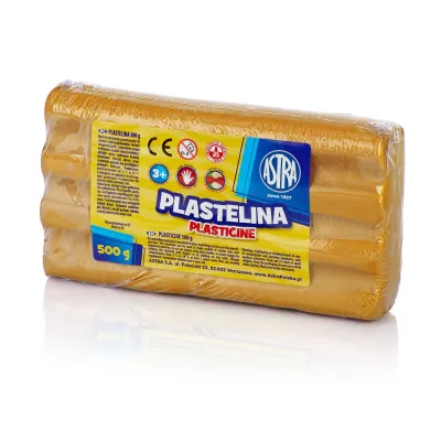 ASTRA Plastelína 500g Metalická Zlatá, 303117014