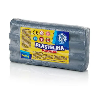 ASTRA Plastelína 500g Metalická Stříbrná, 303117015