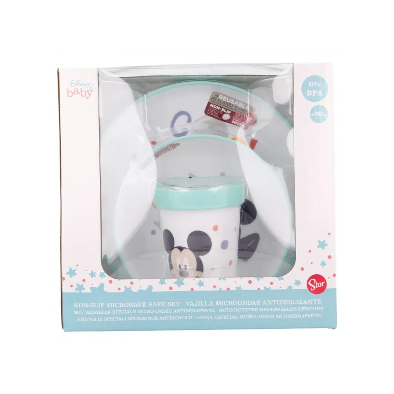 Dětské plastové nádobí, MICKEY MOUSE Micro, talíř, miska, sklenice, 13095 Dětské plastové nádobí, MICKEY MOUSE Micro, talíř, miska, sklenice, 13095