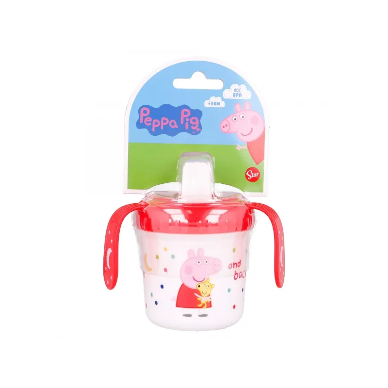 Tréningový termohrnček s plastovým náustkom PEPPA PIG, 250ml, 13485 Tréningový termohrnček s plastovým náustkom PEPPA PIG, 250ml, 13485