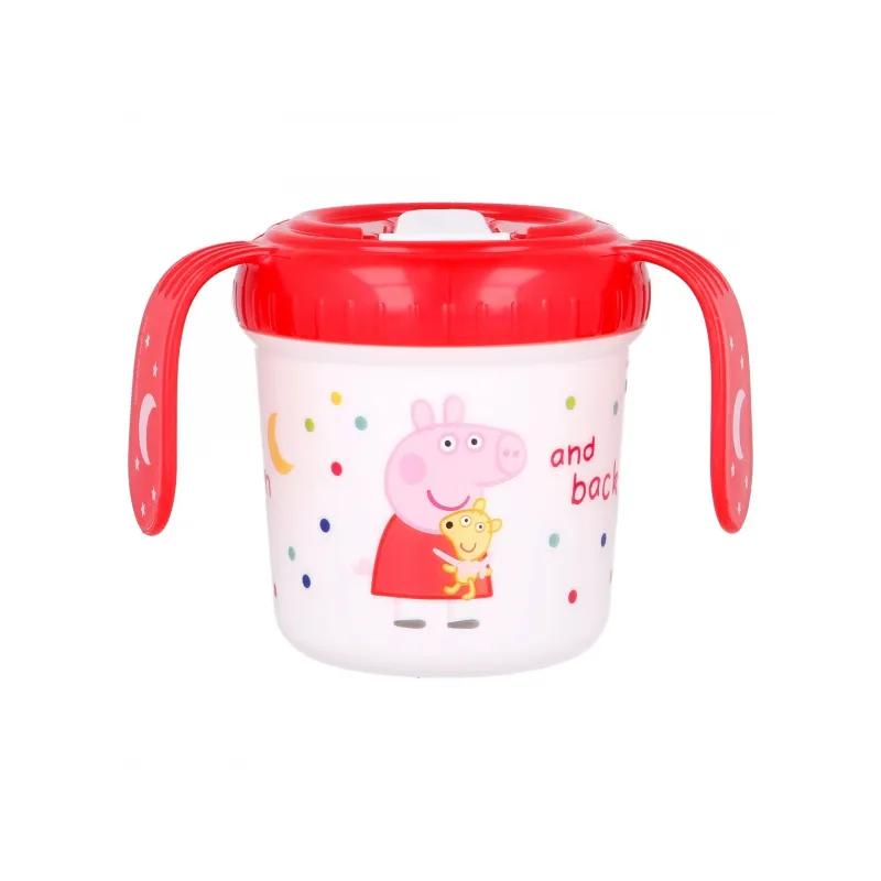 Tréningový termohrnček s plastovým náustkom PEPPA PIG, 250ml, 13485 Tréningový termohrnček s plastovým náustkom PEPPA PIG, 250ml, 13485