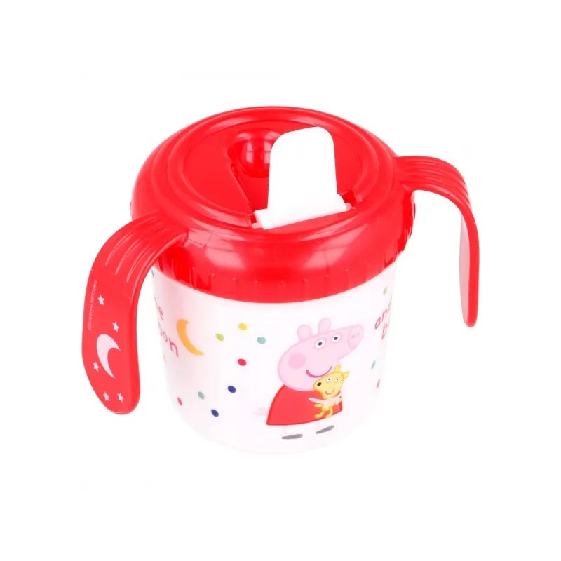 Tréningový termohrnček s plastovým náustkom PEPPA PIG, 250ml, 13485 Tréningový termohrnček s plastovým náustkom PEPPA PIG, 250ml, 13485