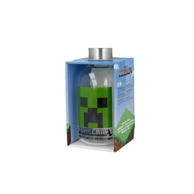 Luxusní skleněná láhev MINECRAFT 620ml, 00444