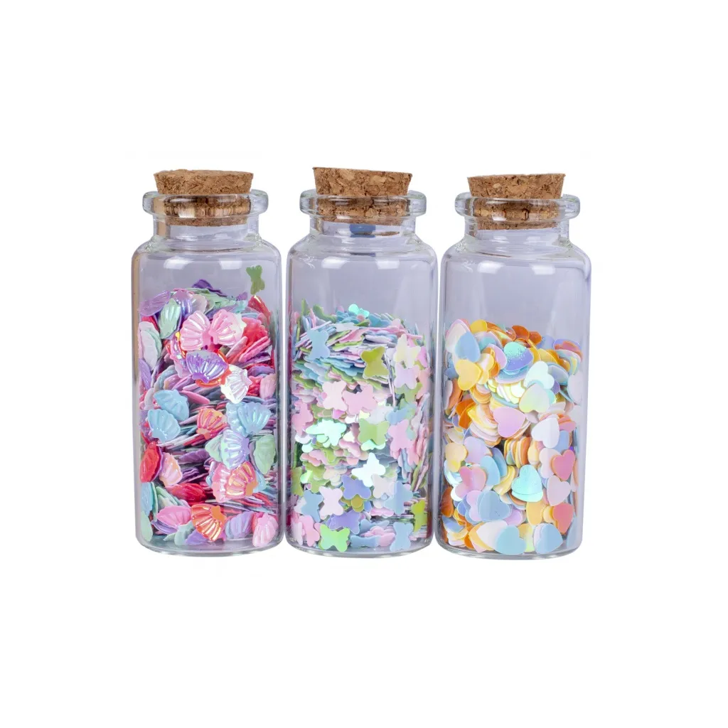 Sypké konfety ve skleněných dózičkách SUNNY DAY, 3 x 10g, 335121006