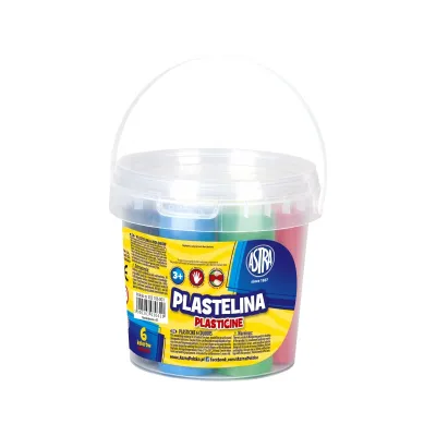 ASTRA Plastelína v kbelíku 6 barev 480g, 303106001 ASTRA Plastelína v kbelíku 6 barev 480g, 303106001
