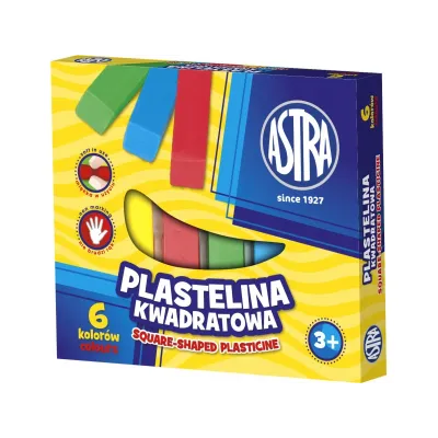 ASTRA Plastelína hranatá 6 farieb, 83811908 ASTRA Plastelína hranatá 6 farieb, 83811908