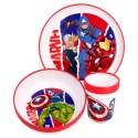 Detský plastový riad Avengers Premium (tanier, miska, pohár), 57781
