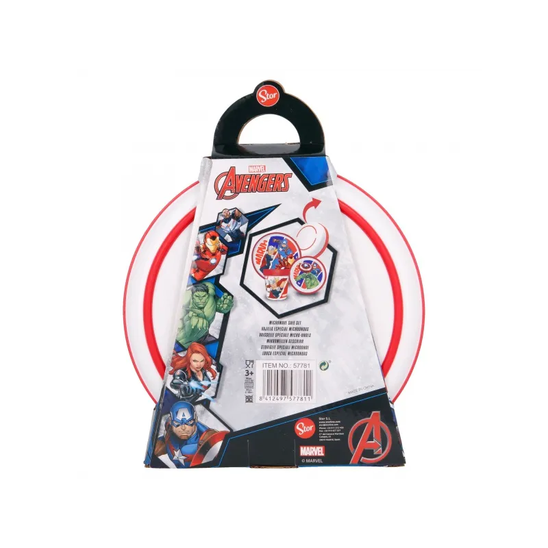 Dětské plastové nádobí, AVENGERS Micro, talíř, miska, sklenice, 57781