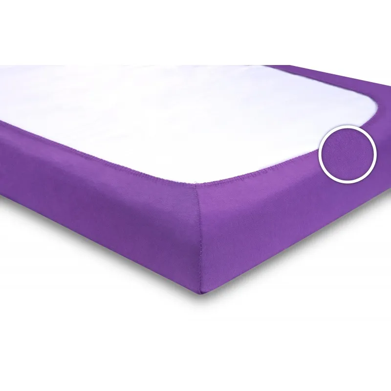 CARBOTEX Posteľné prestieradlo / plachta, Jersey Fialová, 220/200cm, MMI07 CARBOTEX Posteľné prestieradlo / plachta, Jersey Fialová, 220/200cm, MMI07