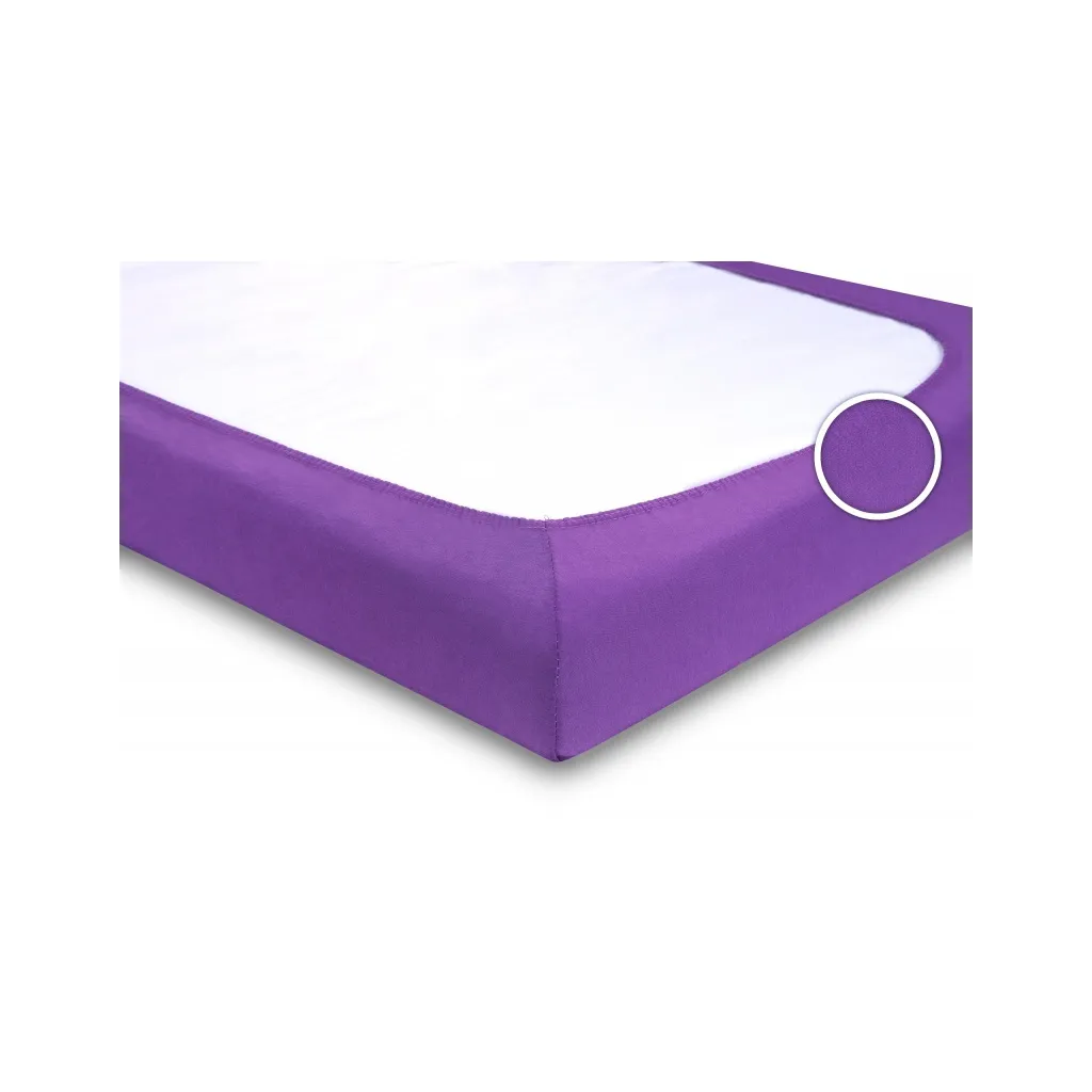 CARBOTEX Posteľné prestieradlo / plachta, Jersey Fialová, 220/200cm, MMI07