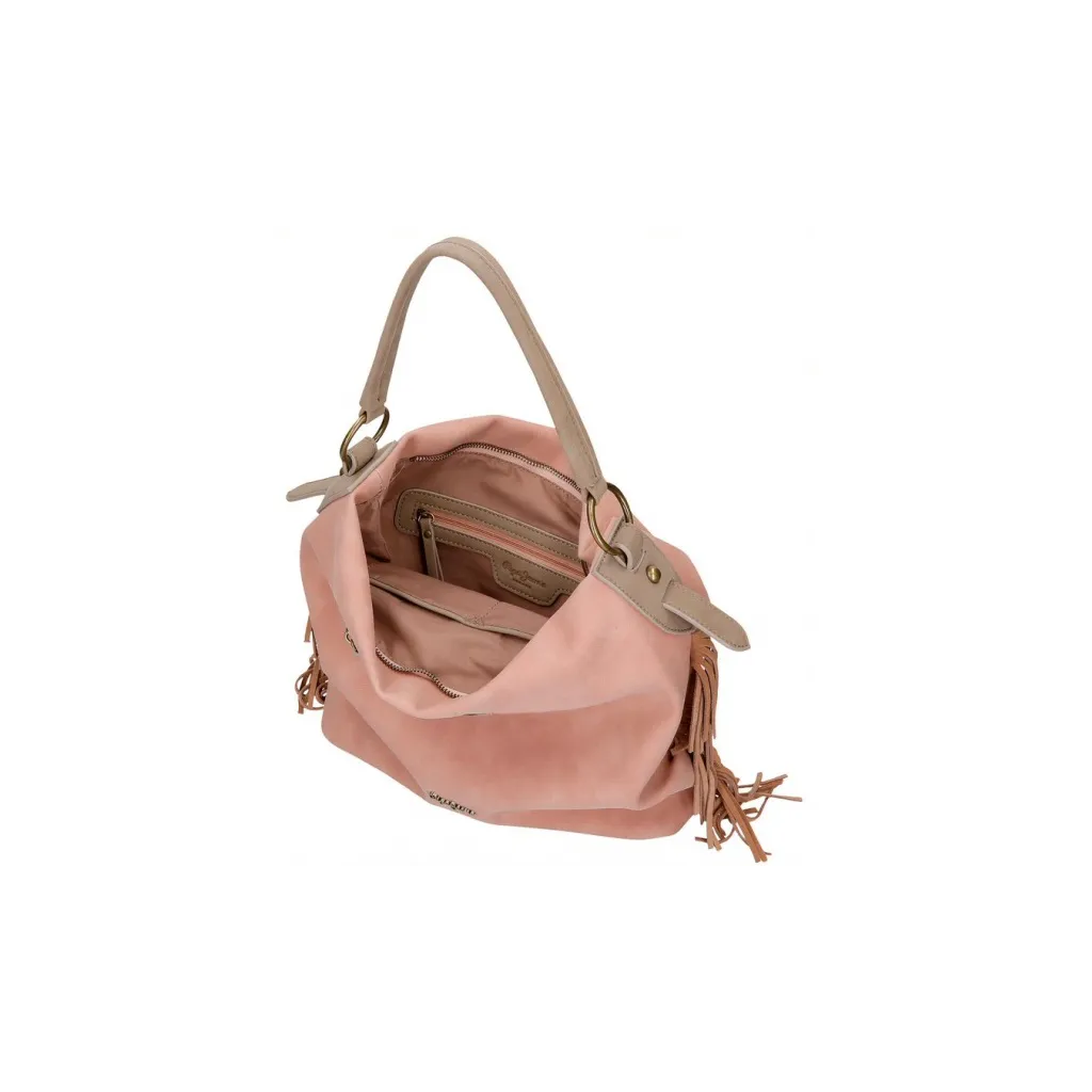 Dámska kabelka PEPE JEANS FRINGE Pink, 31x30x12 cm, s nastaviteľným popruhom