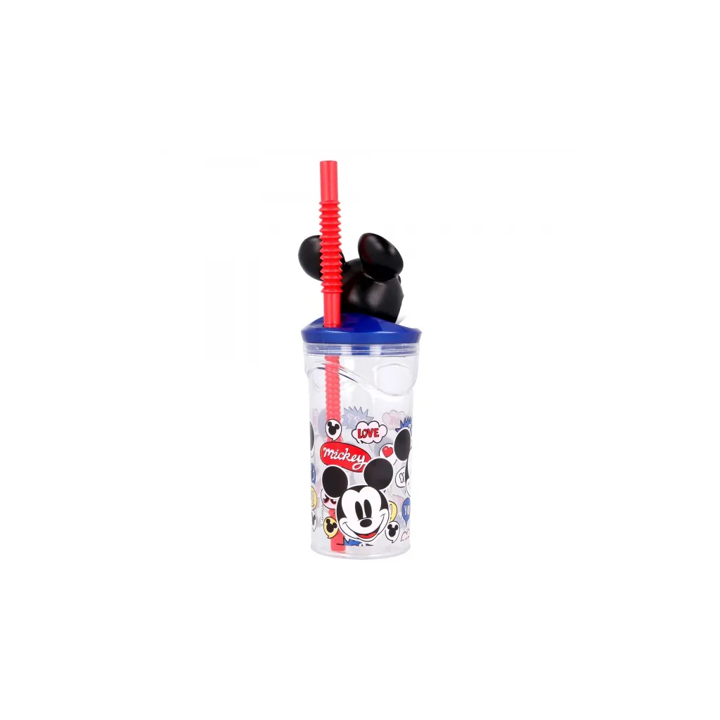 Plastový 3D pohár s figúrkou MICKEY MOUSE, 360ml, 50166