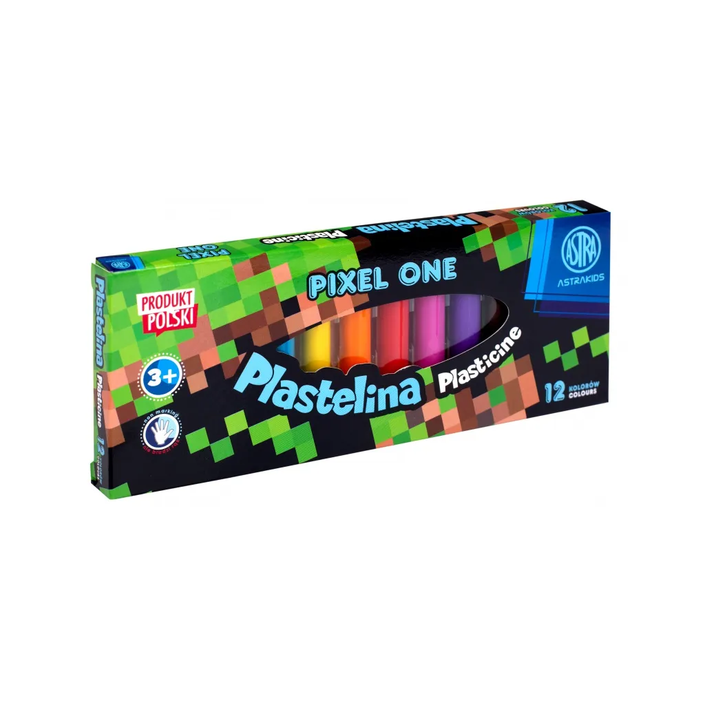 Školská plastelína ASTRA 12 farieb MINECRAFT Pixel One