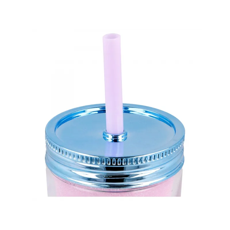 Plastový termo pohár se šroubovacím víčkem a brčkem DISNEY FROZEN, 370ml, 60455
