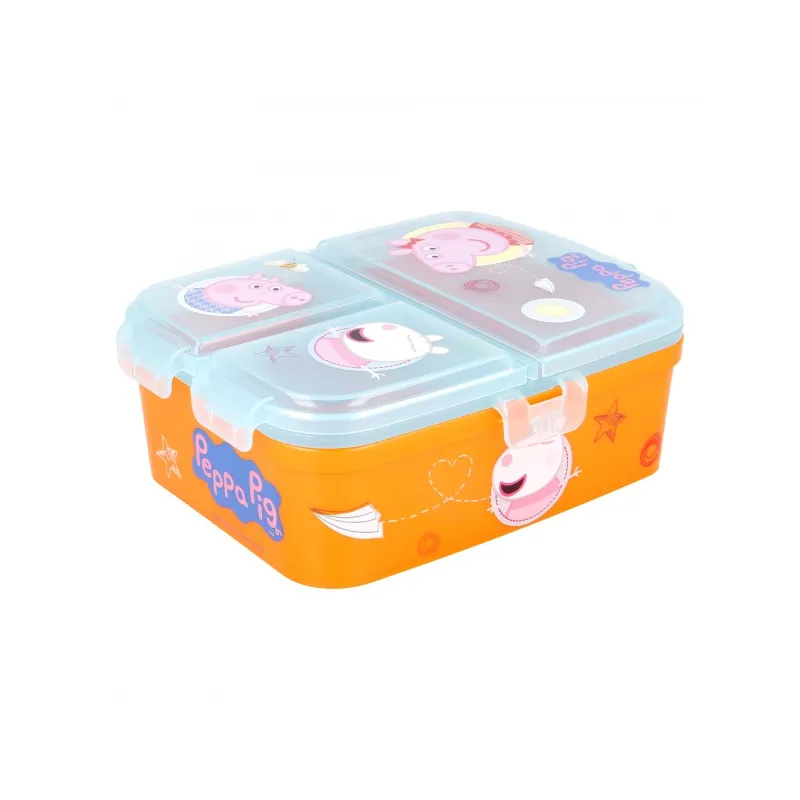 Dělený plastový box na svačinu XL, PEPPA PIG, 41299