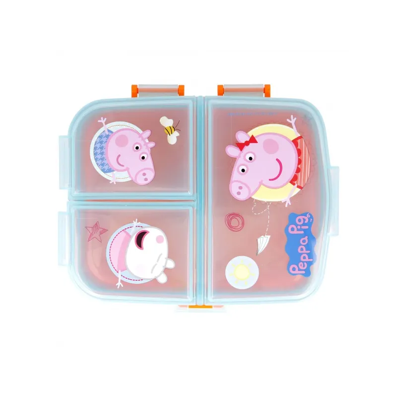 Dělený plastový box na svačinu XL, PEPPA PIG, 41299