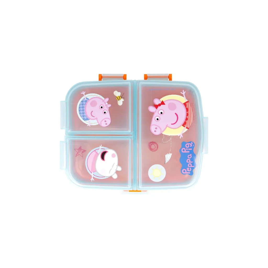 Delený plastový box na desiatu XL, PEPPA PIG, 41299