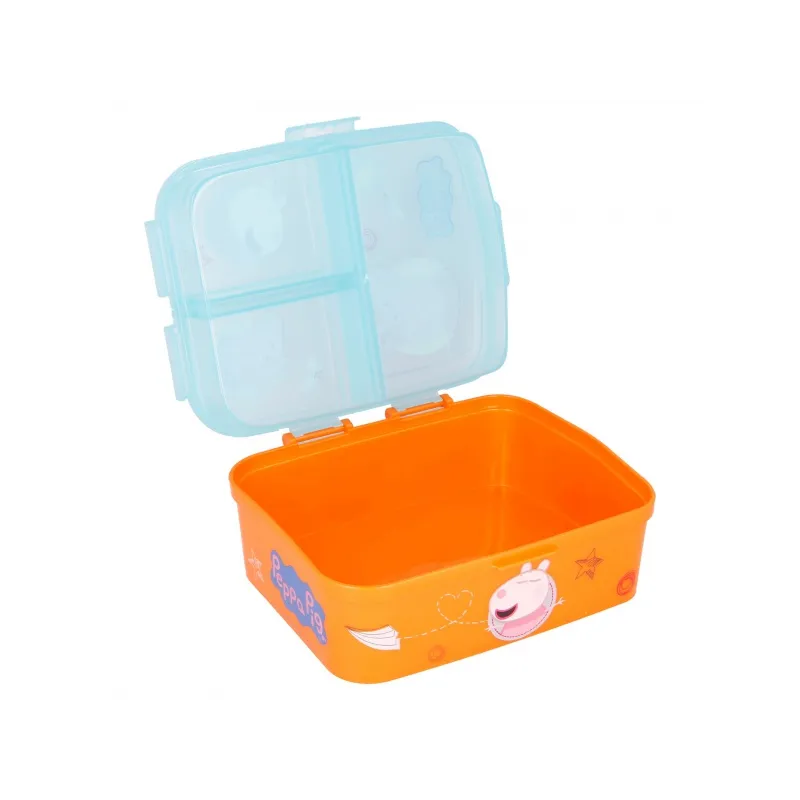 Dělený plastový box na svačinu XL, PEPPA PIG, 41299