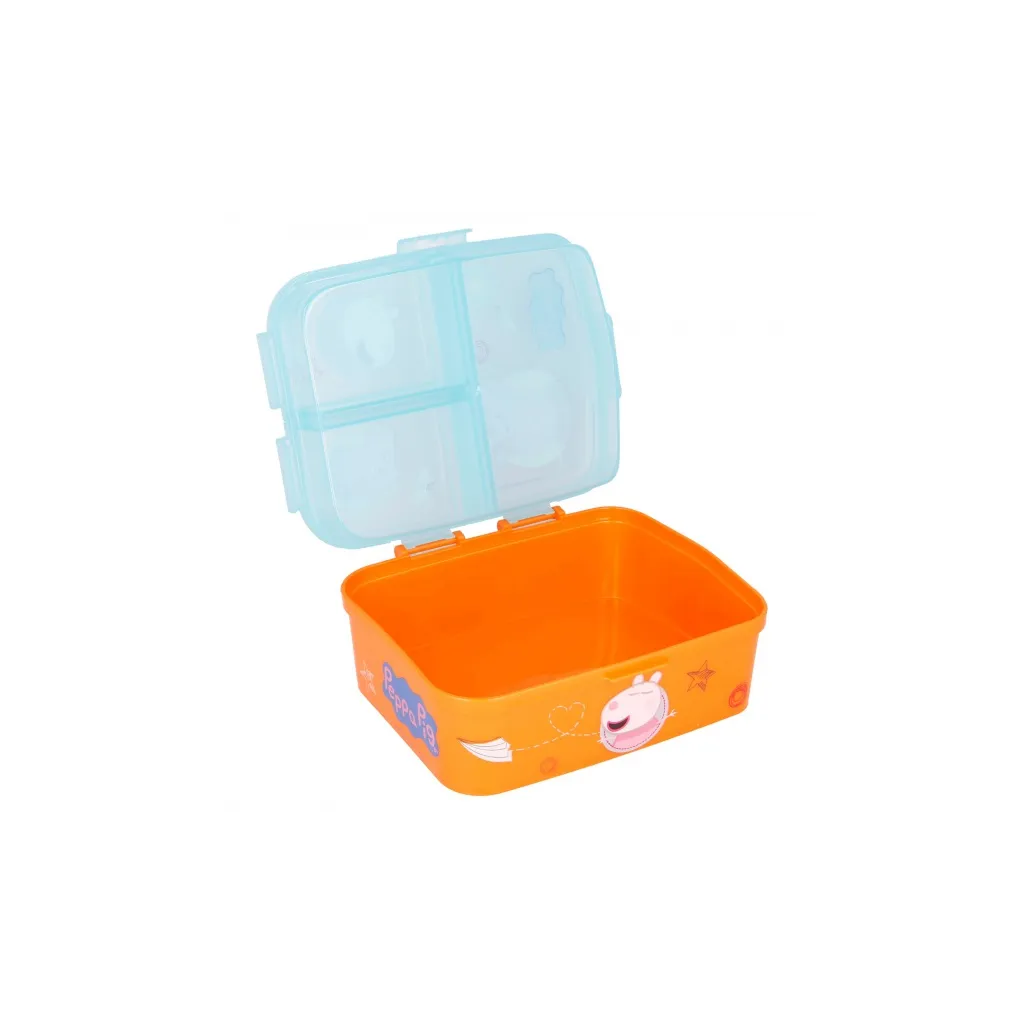 Delený plastový box na desiatu XL, PEPPA PIG, 41299