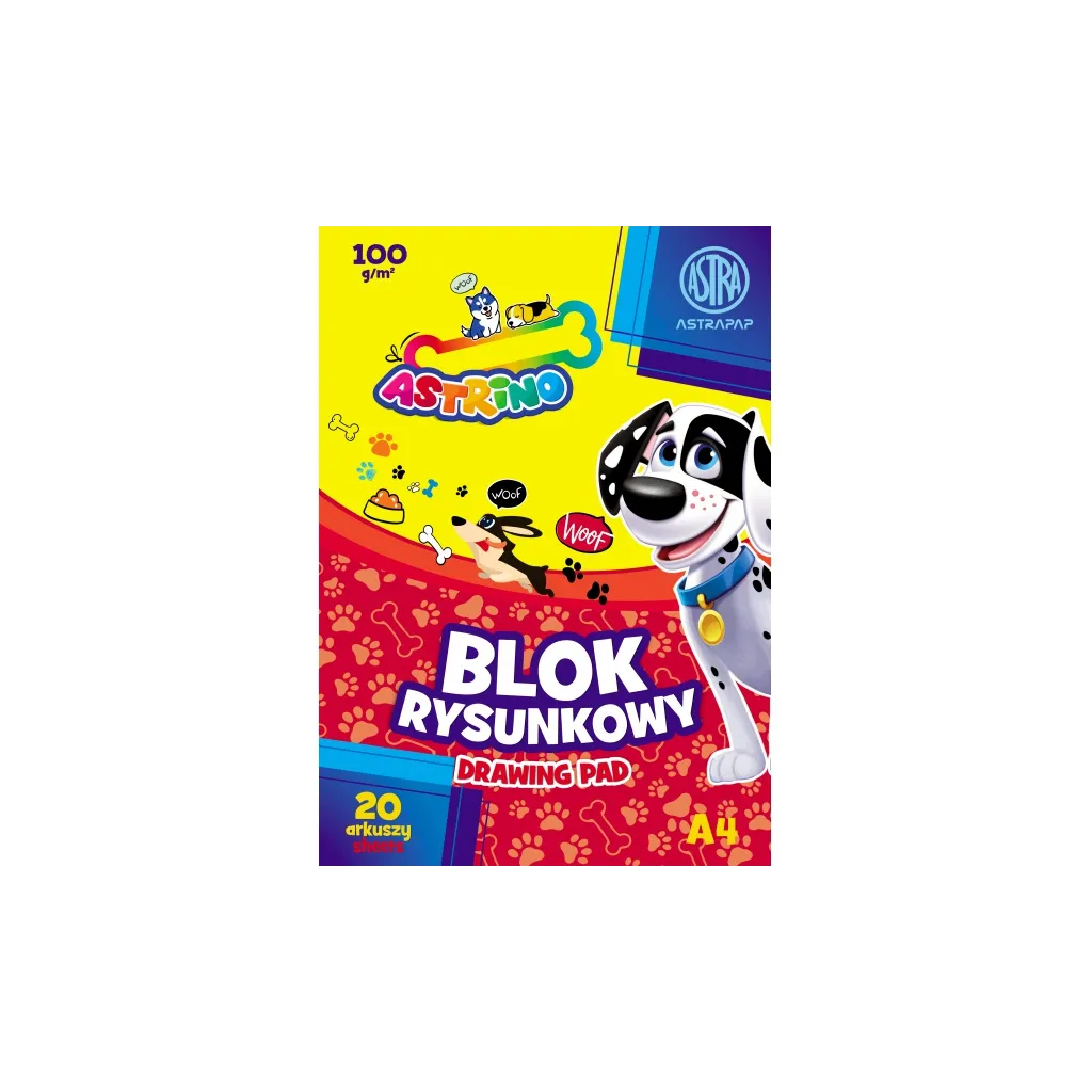 ASTRINO Náčrtník / skicář A4, 20 listů 100g/m2, mix motivů, 106021011