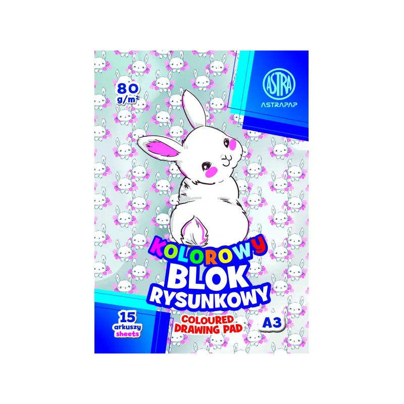 ASTRA barevné papíry A3, 15 listů, 80g/m2, mix motivů, 106021005