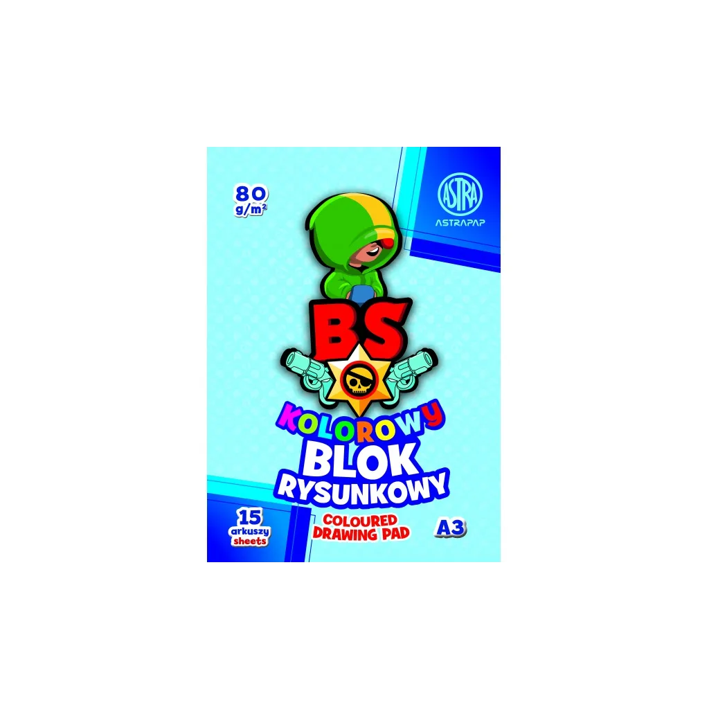 ASTRA barevné papíry A3, 15 listů, 80g/m2, mix motivů, 106021005